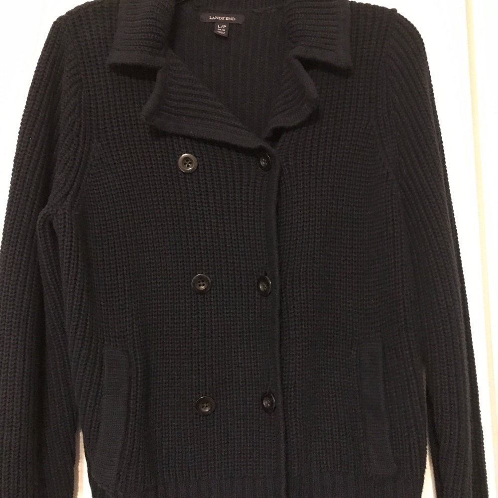 Sweater jacket by Lands End.